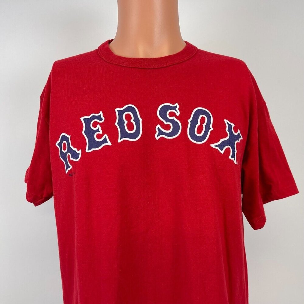 Vintage Y2K Russell Athletic Boston Red Sox T Shirt Mens Size L MLB Baseball